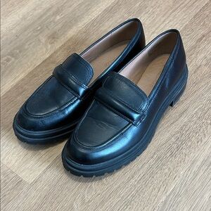 Madewell Black Leather Loafers